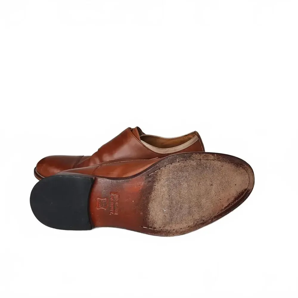 Johnston and Murphy Men's Brown Leather Double Monk‎ Strap 12